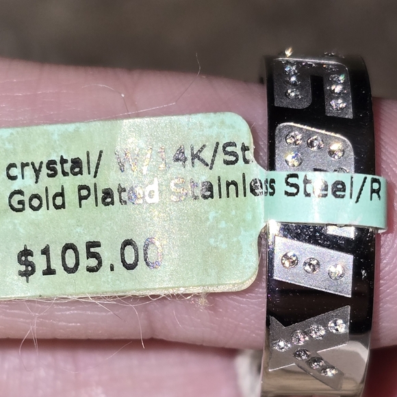 NWT Miss Sixty Crystal and Stainless Steel Ring 9 - Picture 5 of 6